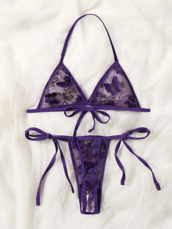 Conjunto de mariposa Morado