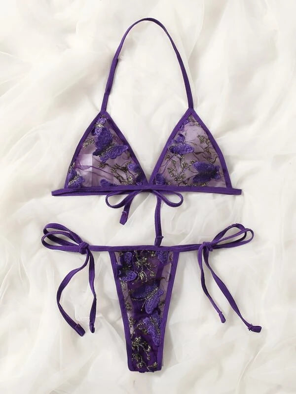 Conjunto de mariposa Morado