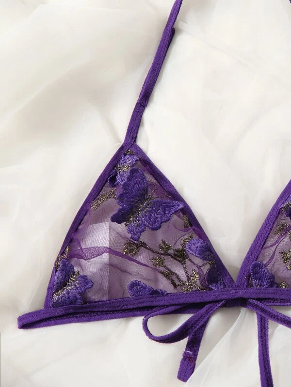 Conjunto de mariposa Morado