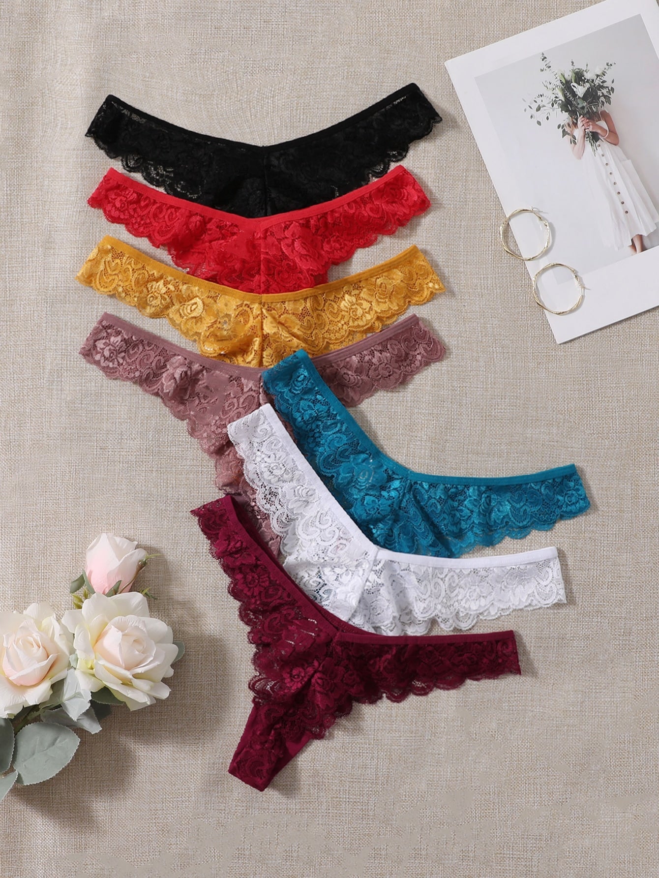 Tangas en con encaje floral sensual vanity