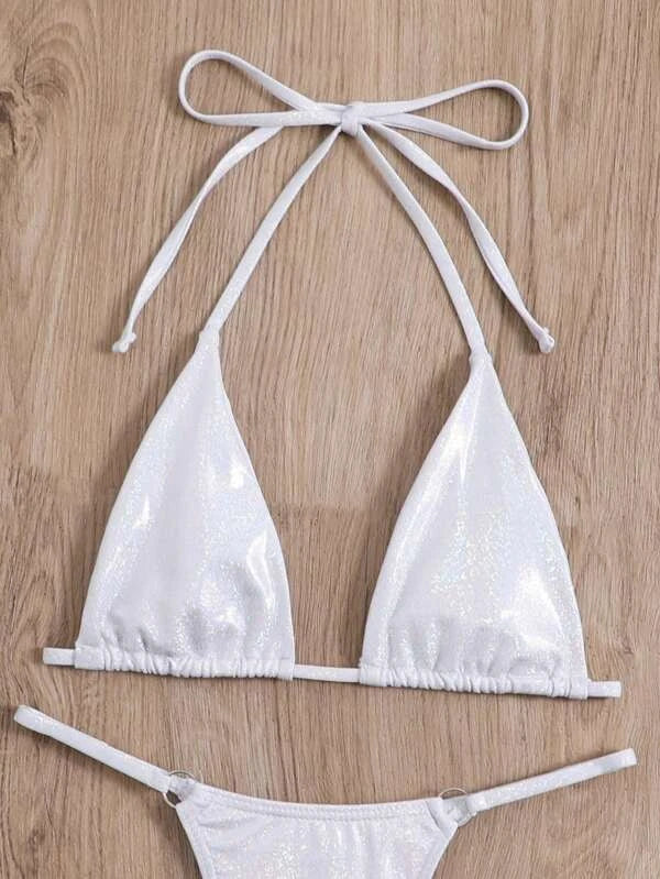 Bikini Blanco Metalico