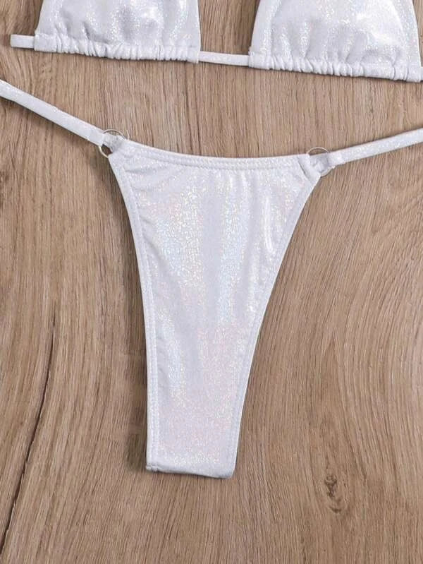 Bikini Blanco Metalico