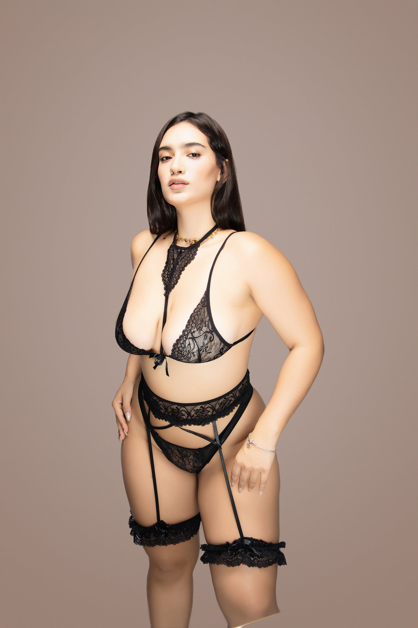 Set de lencería con liguero