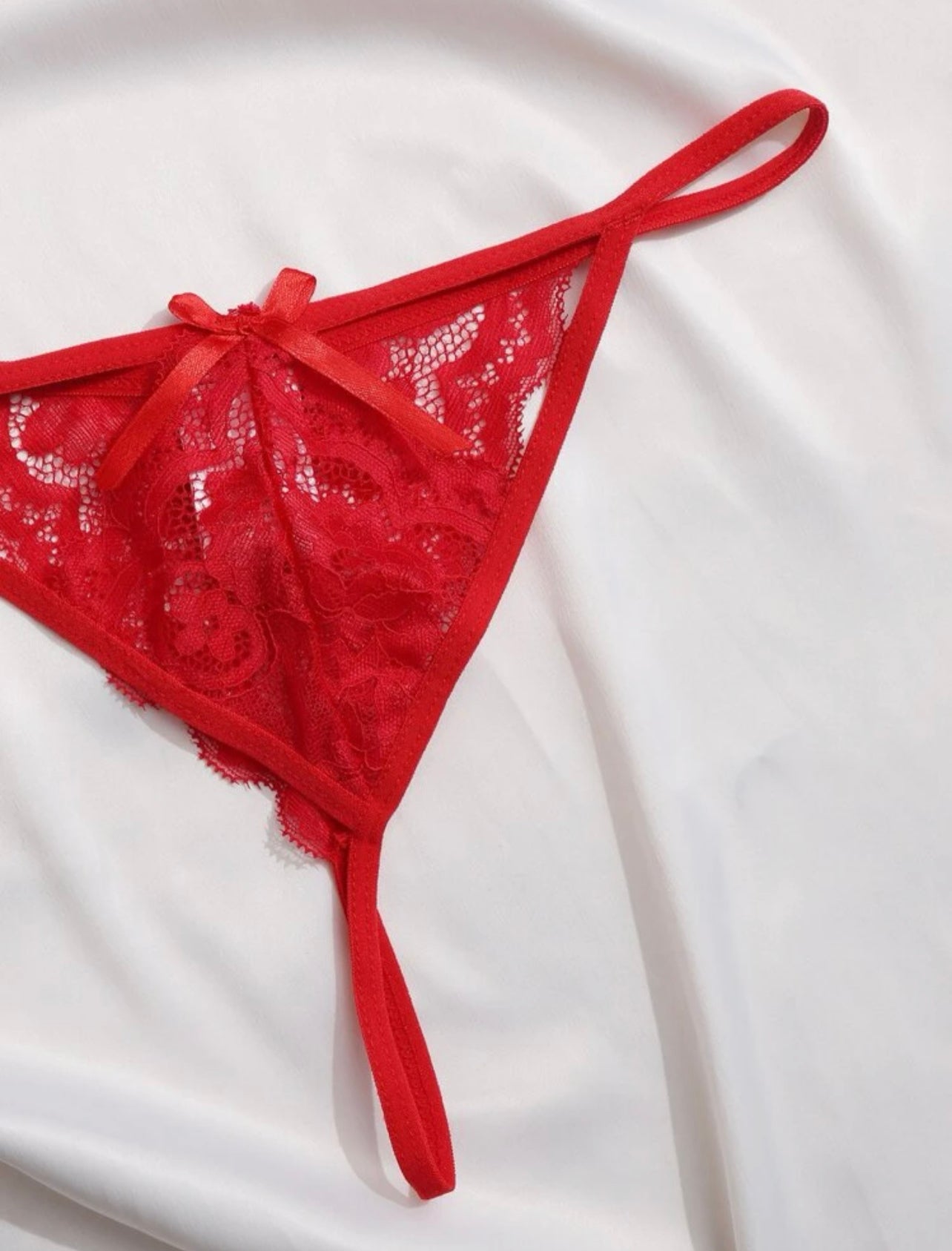 Liguero rojo con medias Anika