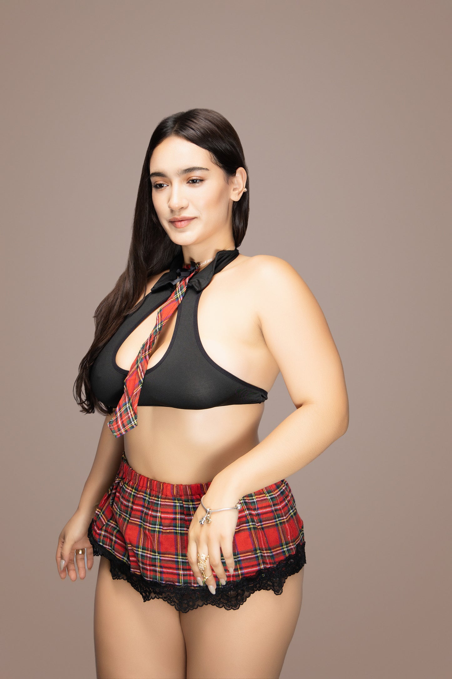 Set disfraz de colegiala con tanga