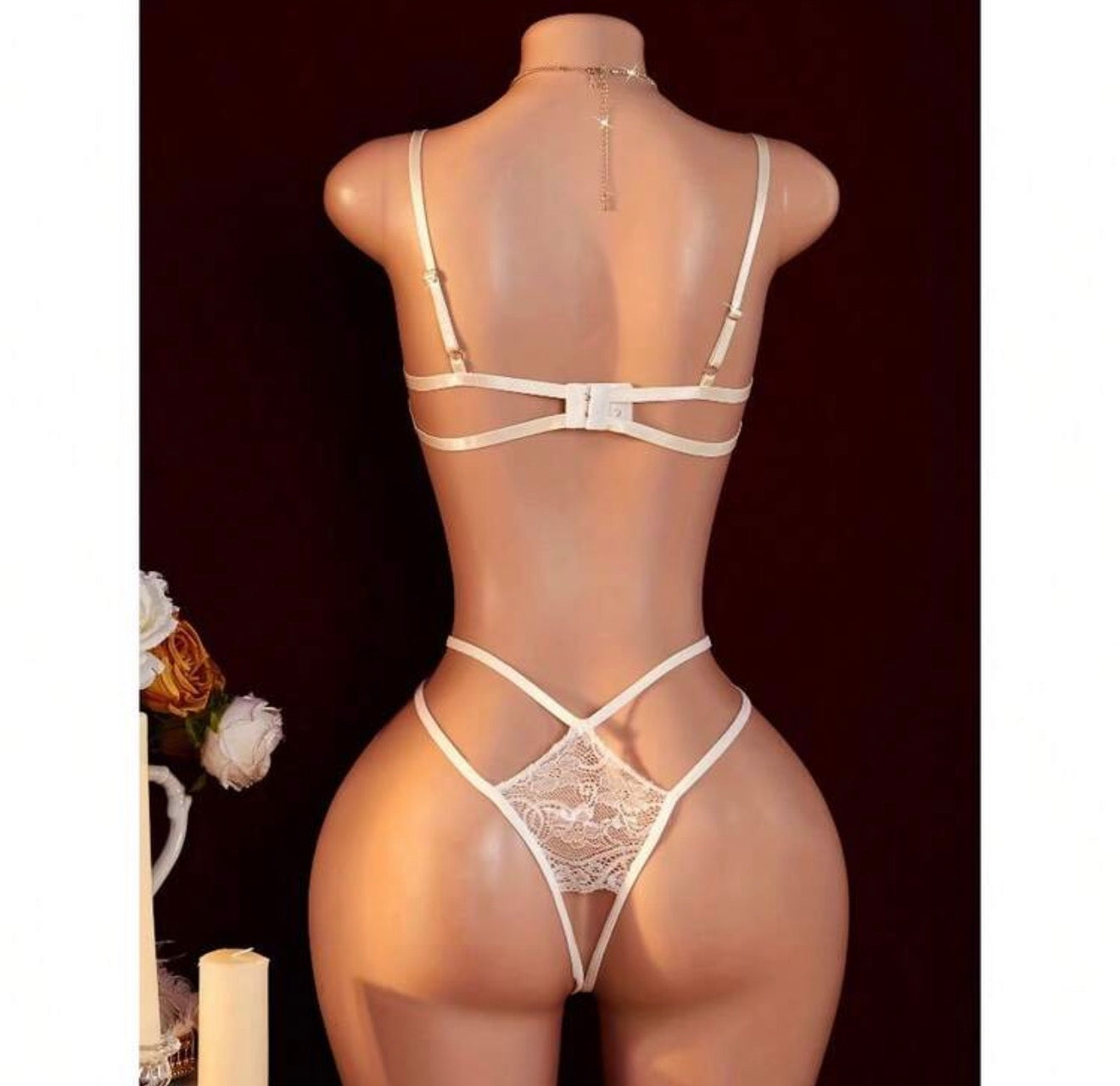 Body teddy blanco sin entrepierna