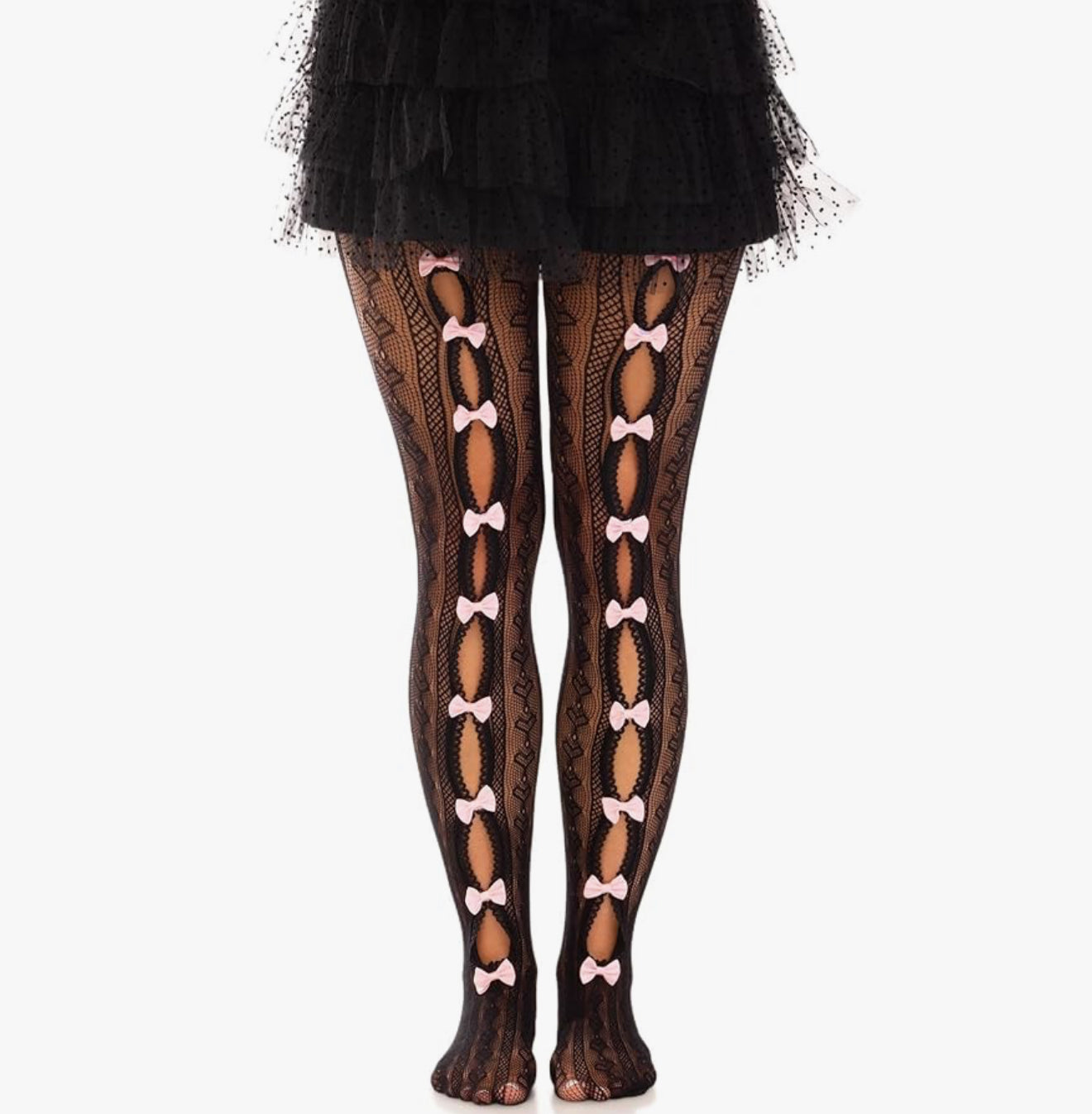 Medias negras de lacitos Mi muñeca