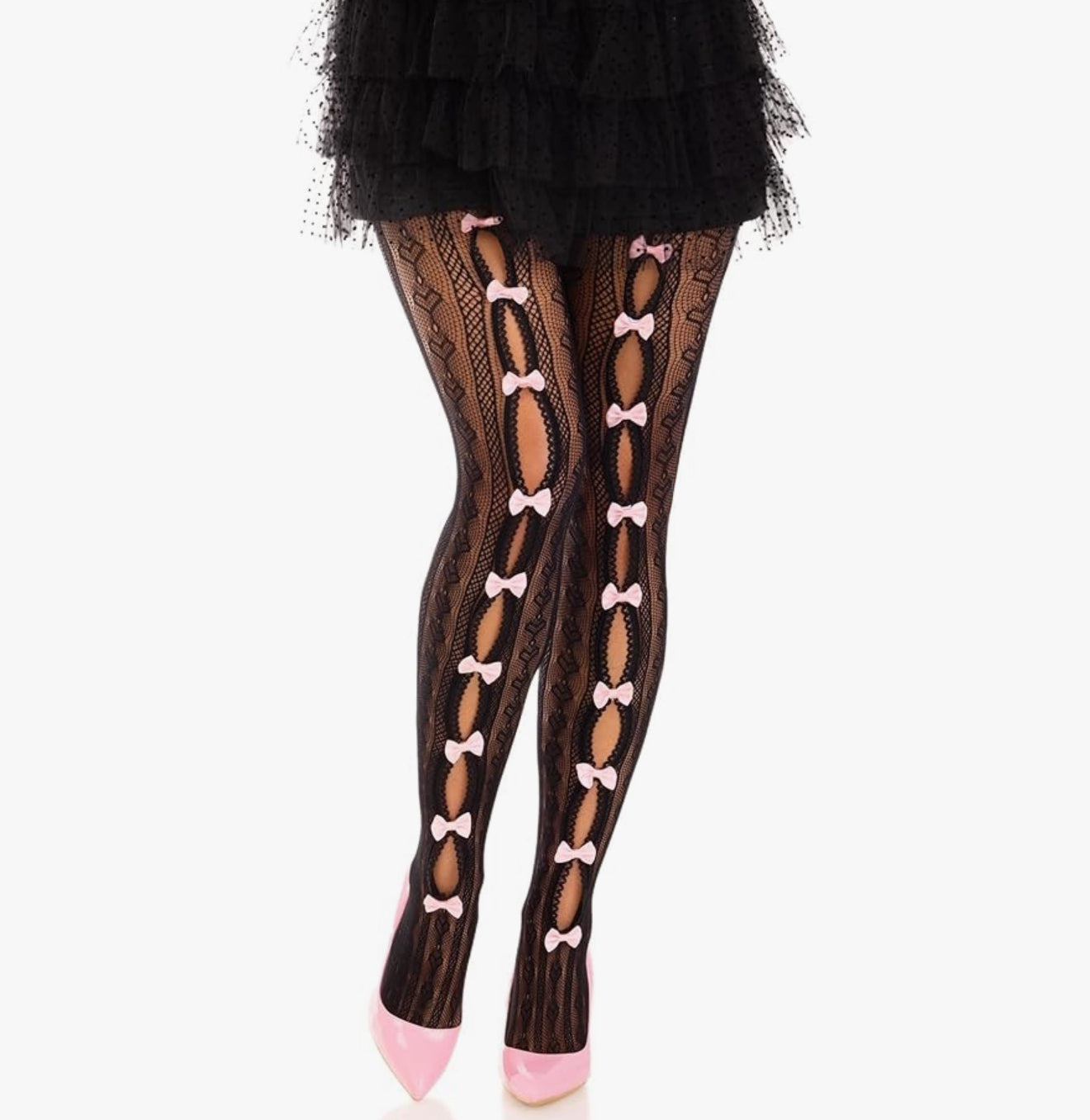 Medias negras de lacitos Mi muñeca