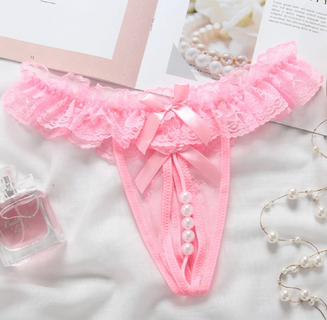 Tanga de perlas Rosa (Personalizado)
