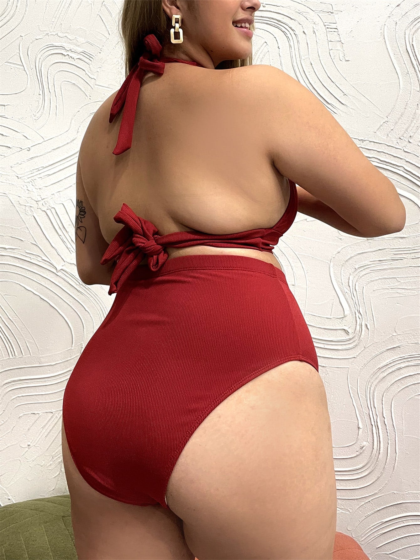Bikini halter de talle alto