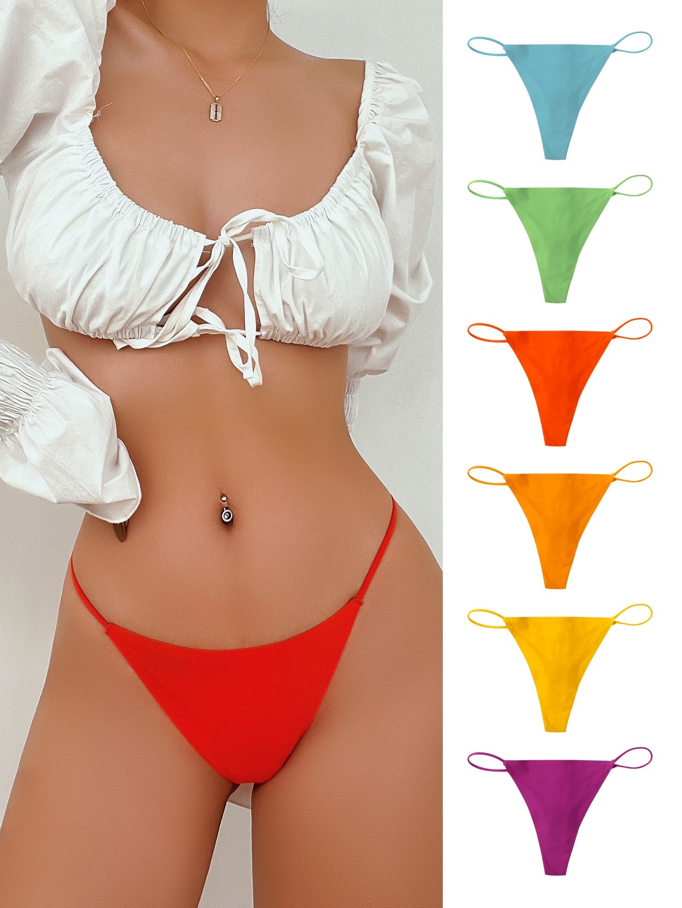 Tangas en colores vibrantes invisible
