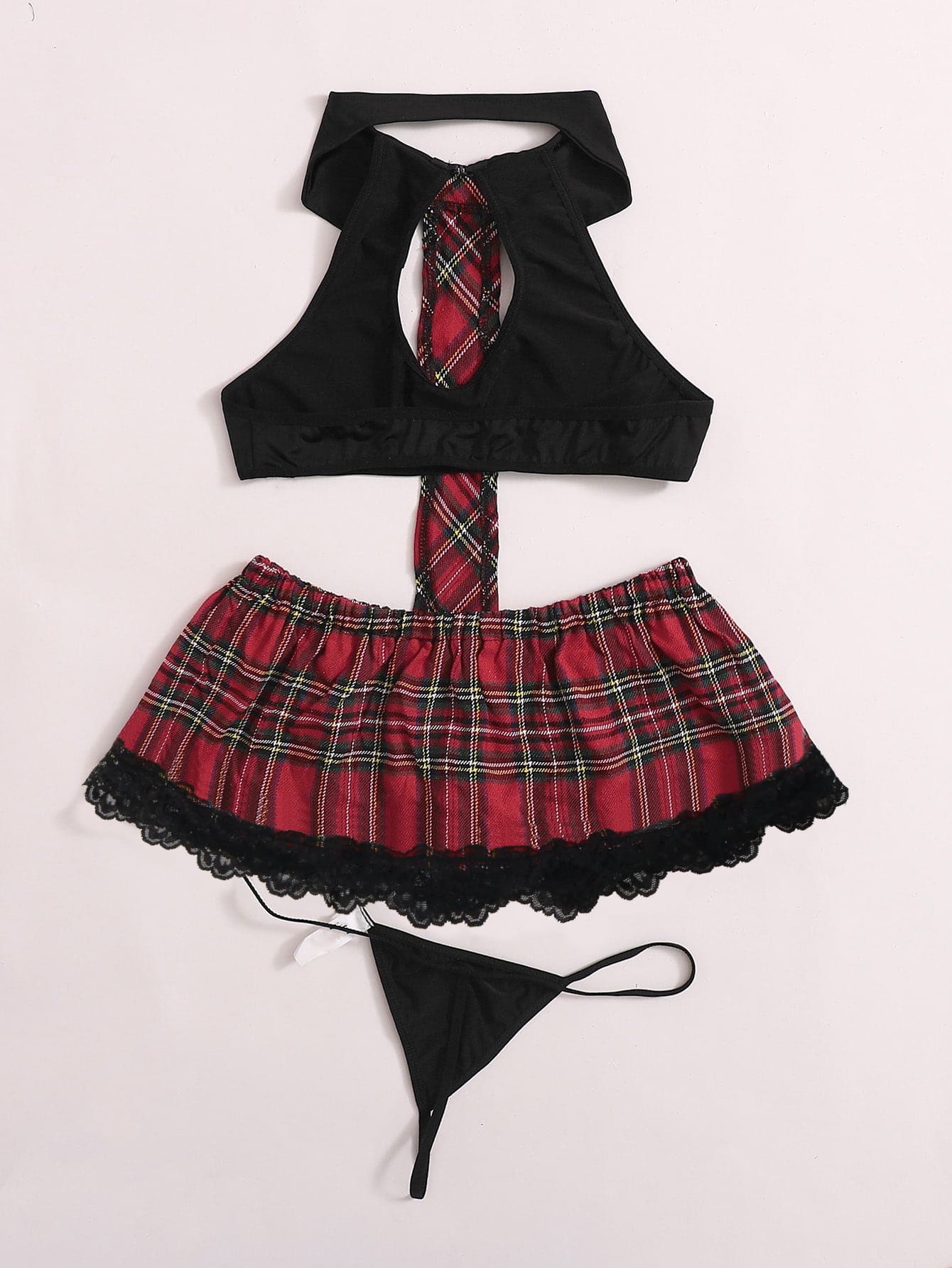 Set disfraz de colegiala con tanga