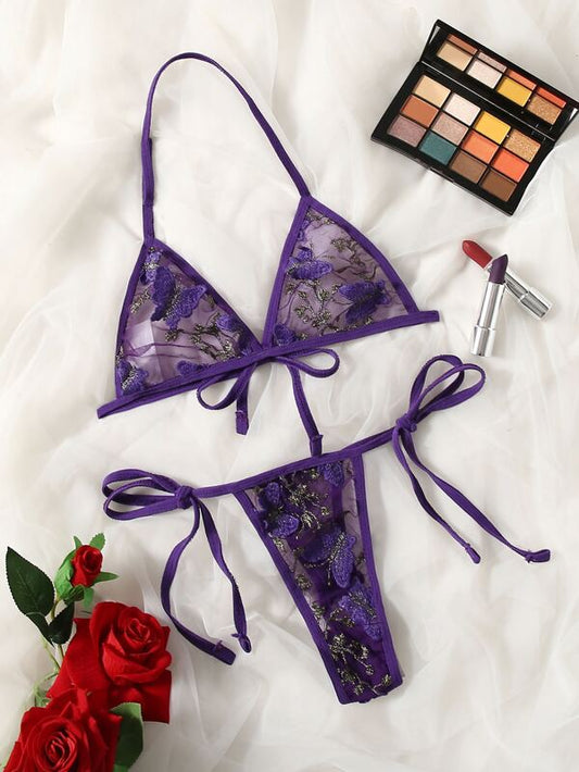 Conjunto de mariposa Morado