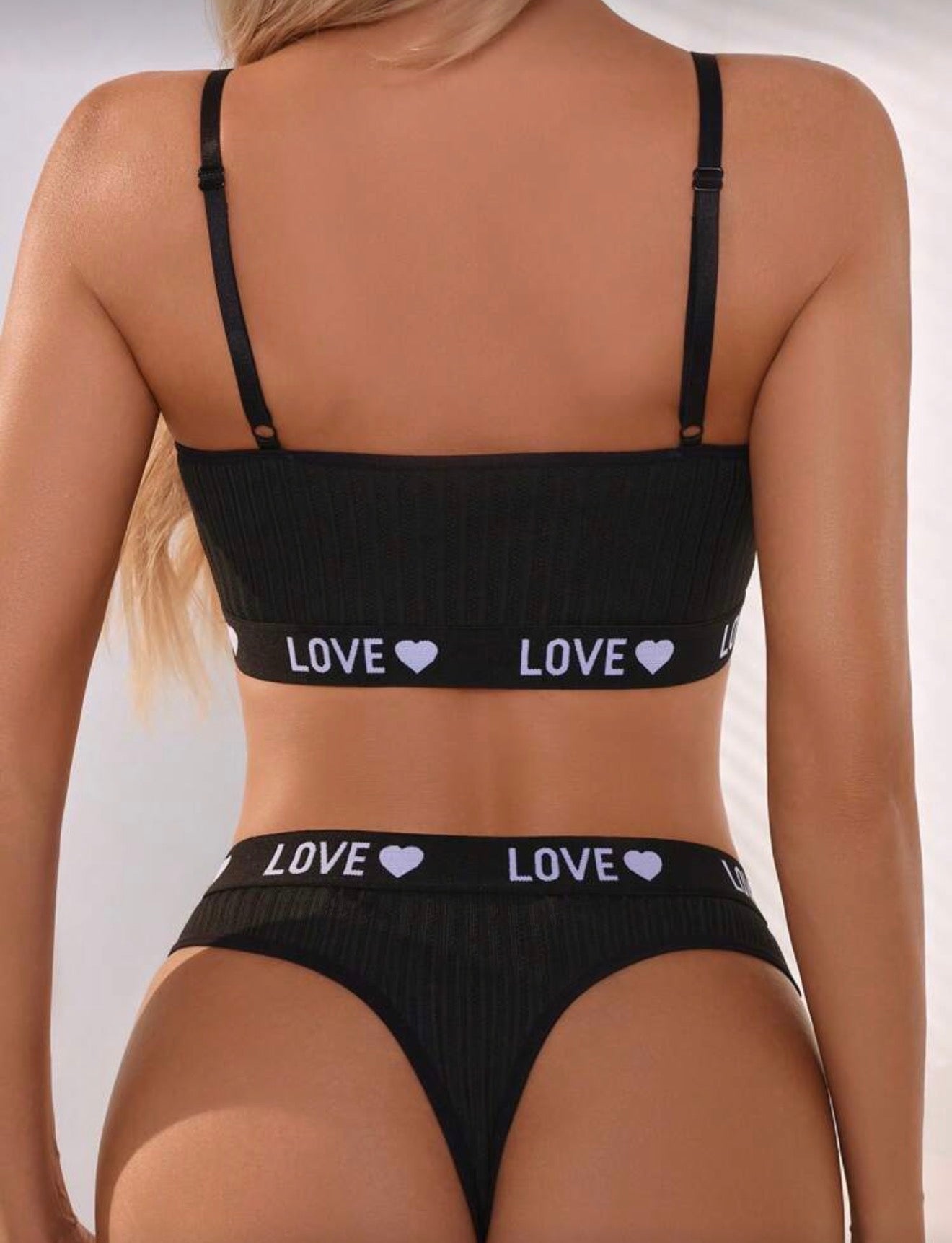 Set de lencería negro Love