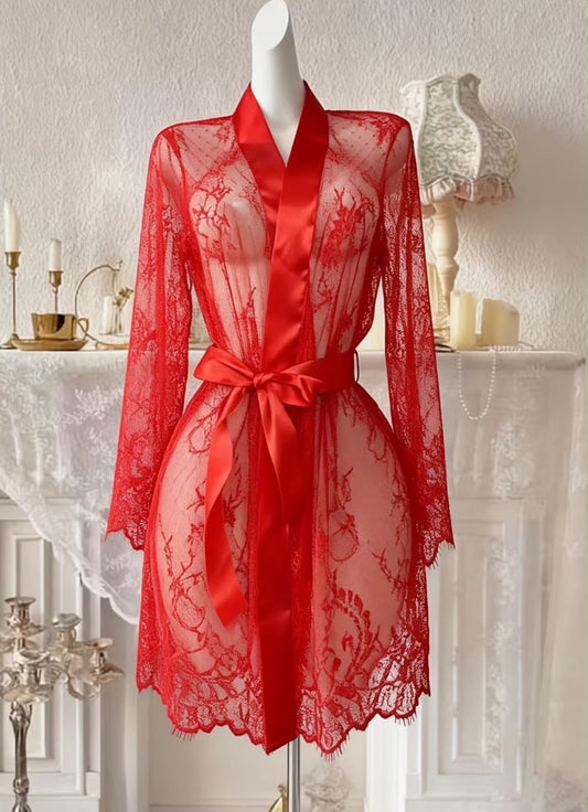 Set de bata Kori rojo