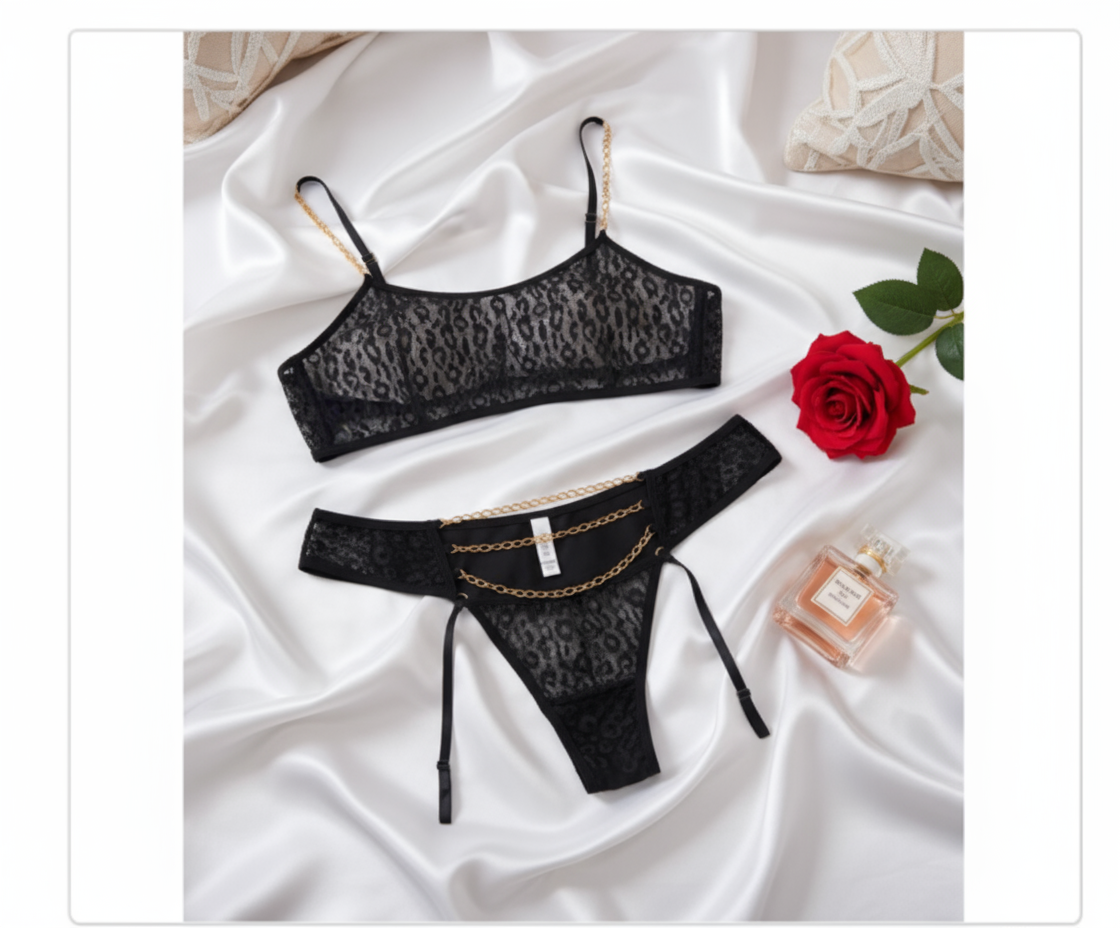 Conjunto de lenceria con ligas
