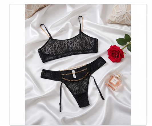 Conjunto de lenceria con ligas