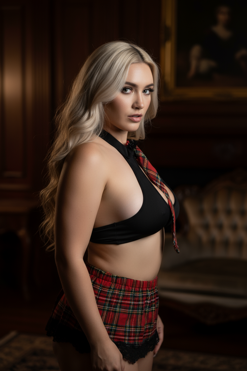 Set disfraz de colegiala con tanga