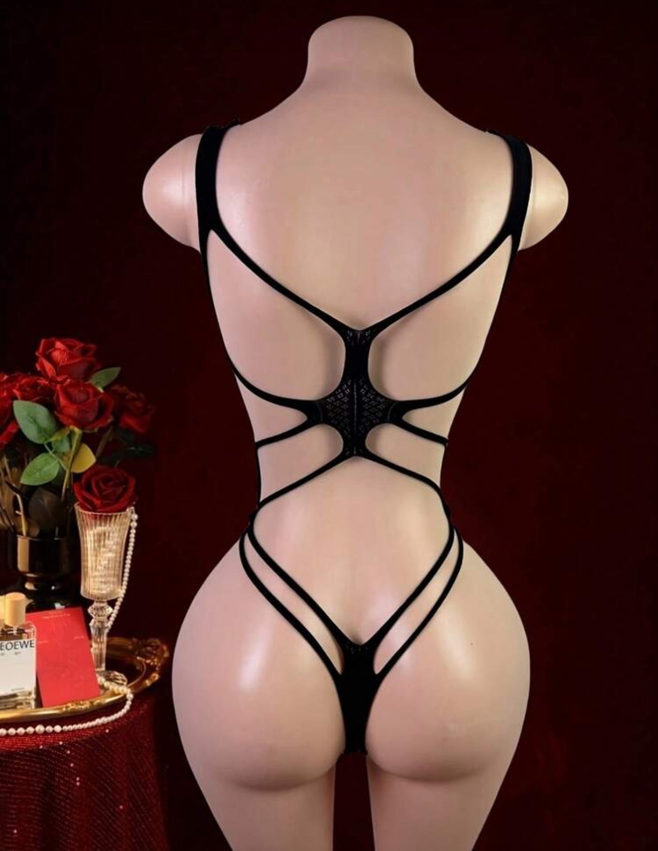 Malla tipo body Víctoria negro