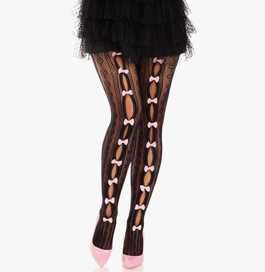 Medias negras de lacitos Mi muñeca