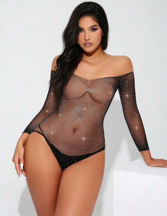 Body malla negro Alison (sin cubrepezones)