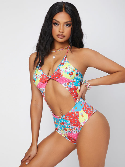 Bikini de una pieza con estampado