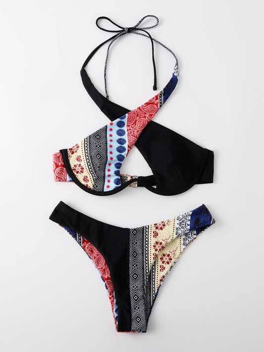 Bikini  con estampado geométrico